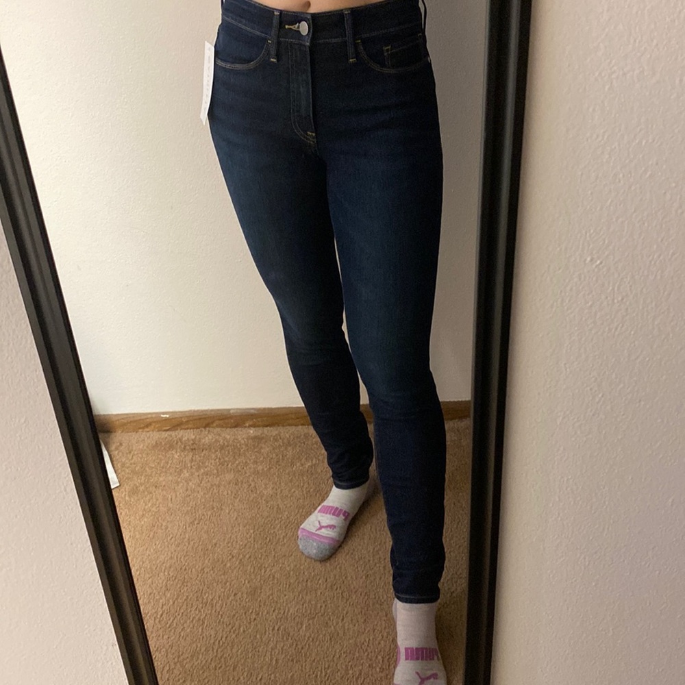 Athleta sculpteck ultra skinny midnight jeans